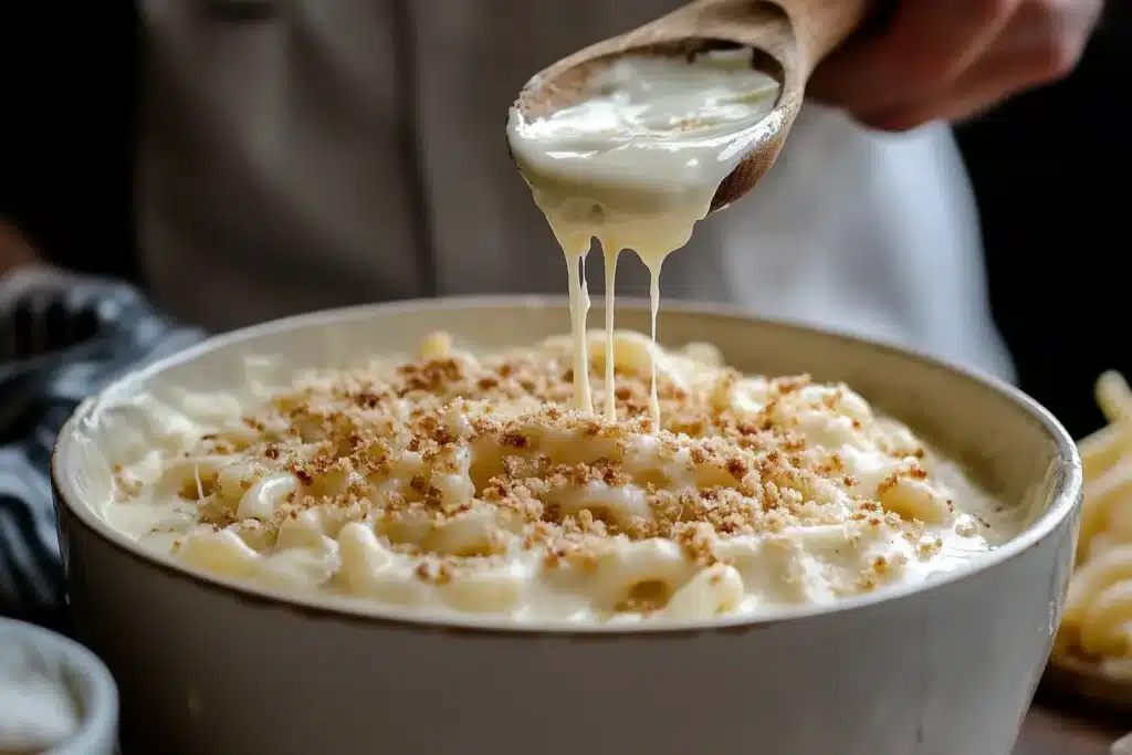 Current image: pictures of How to make mac and cheese creamy again