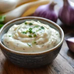 Simple blue jam garlic aioli recipe picture