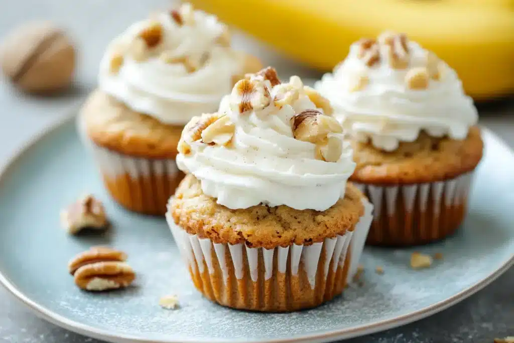 Current image: Gluten free banana nut bread muffins with sour cream picture