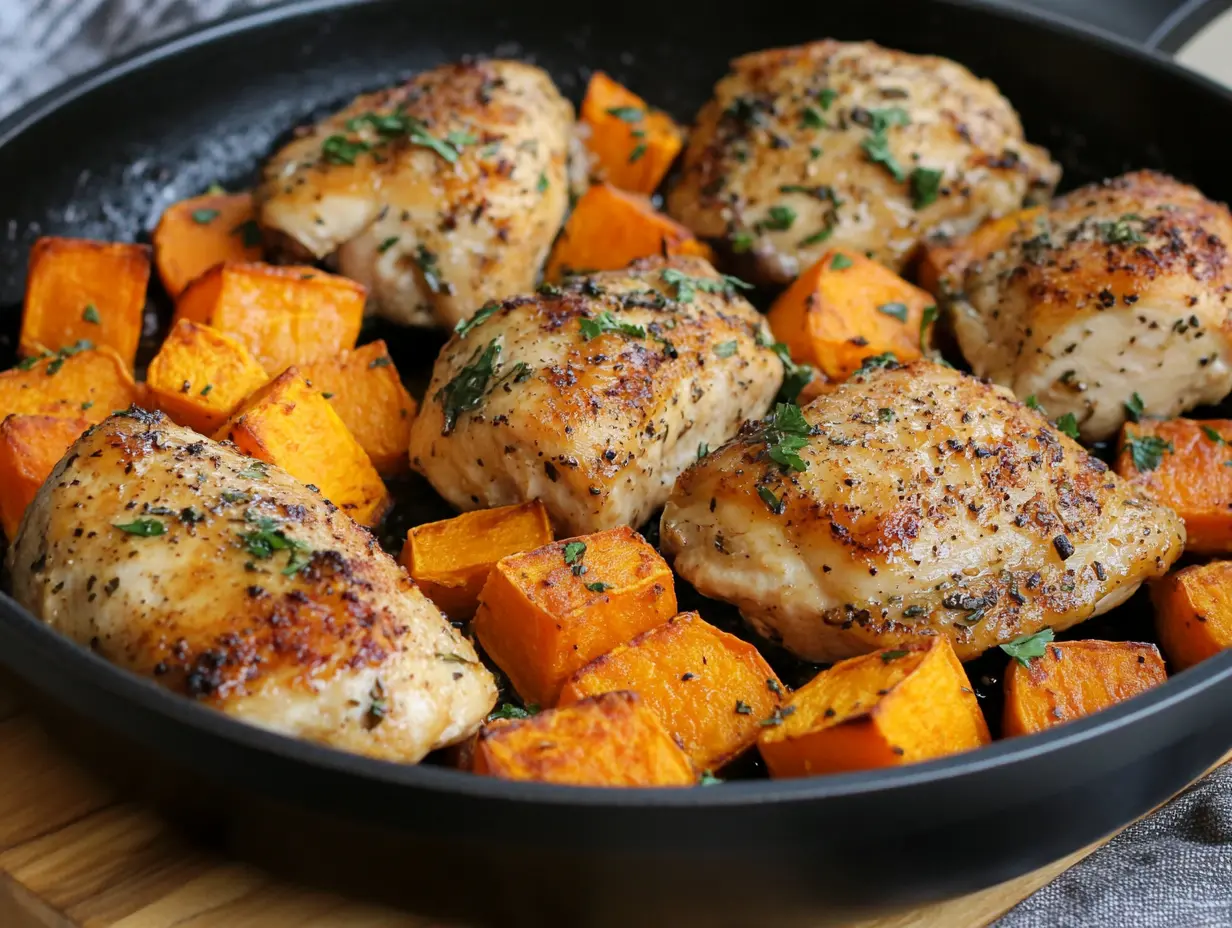 One-Pan Chicken and Sweet Potato Skillet