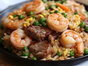 Shrimp and Steak Fried Rice