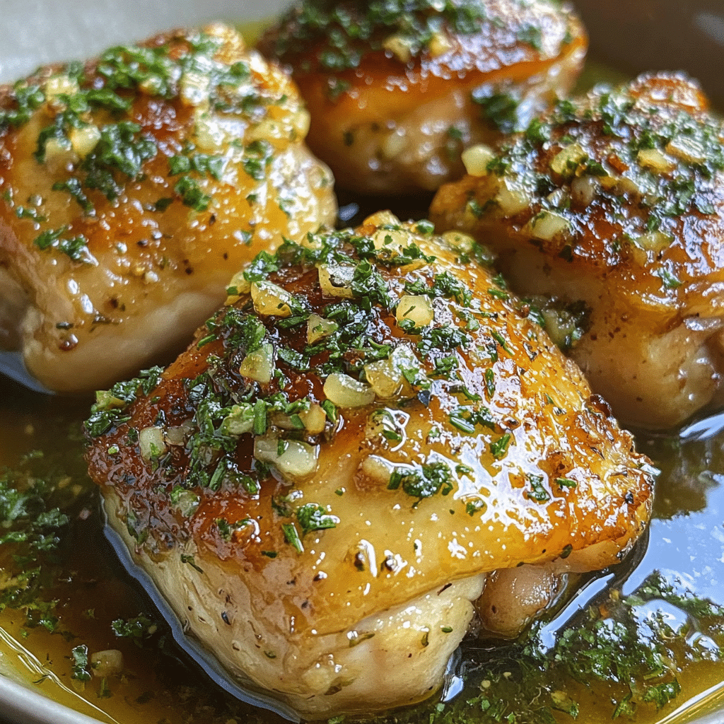 Succulent Keto Chicken Thighs with Garlic Herb Butter Sauce - Scarlet Recipes featured image