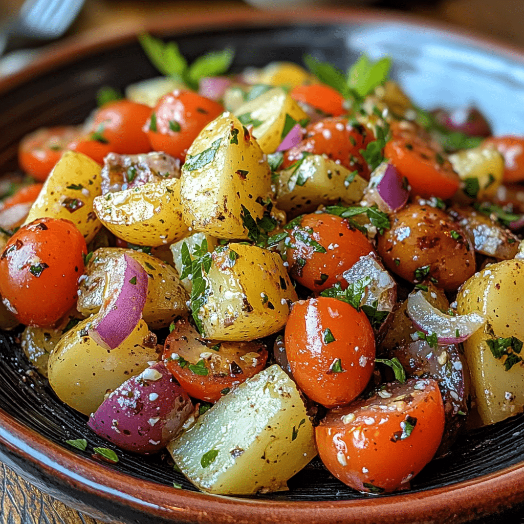 Deliciously Light Greek Potato Salad for Easy Summer Meals - Scarlet Recipes featured image