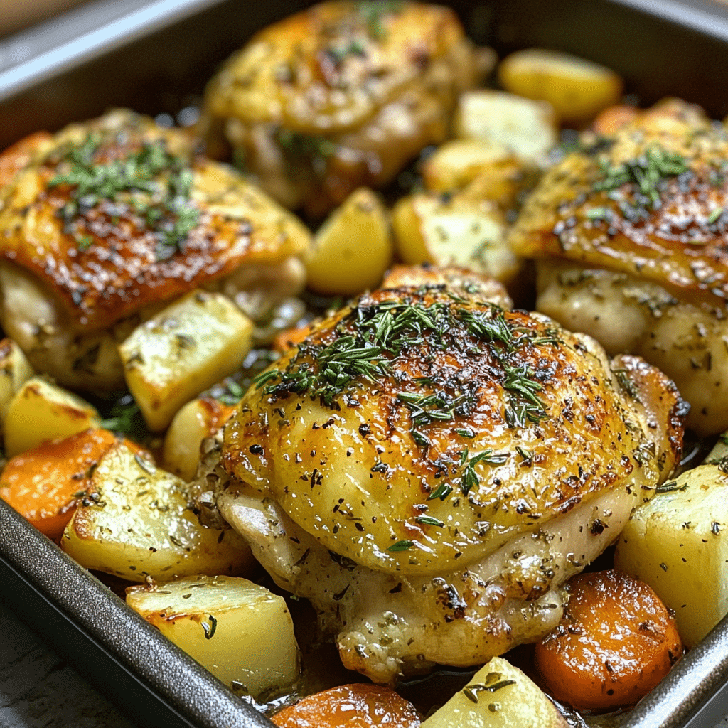 Savory Herb-Infused Oven-Baked Chicken Thighs Recipe - Scarlet Recipes featured image