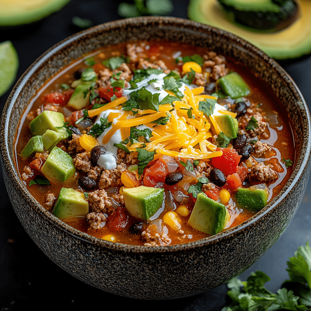 Savor the Comfort of Low Carb Taco Soup Bliss - Scarlet Recipes featured image