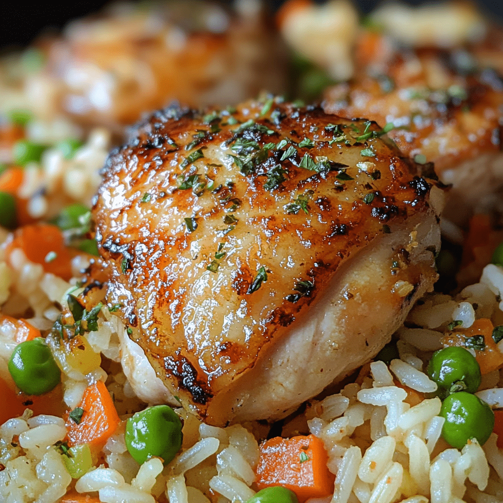 Delicious Chicken Thigh and Rice Recipe for Easy Meals - Scarlet Recipes featured image