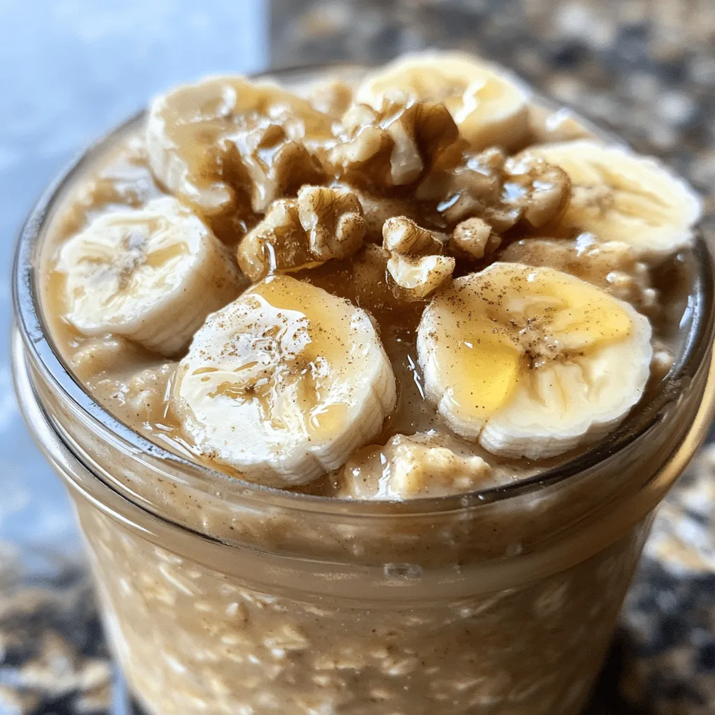 Deliciously Creamy Banana Overnight Oats Ready in Minutes - Scarlet Recipes featured image