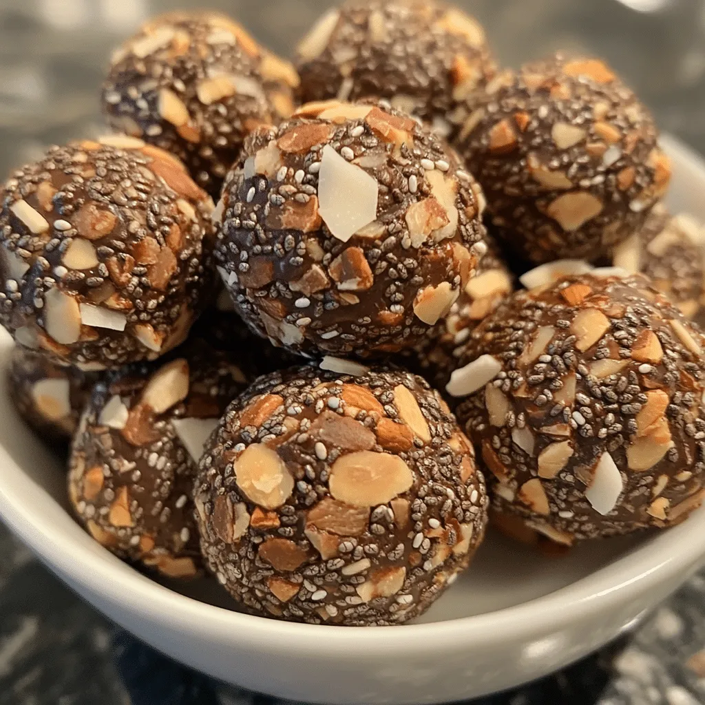 Irresistible No-Bake Chocolate Chia Coconut Energy Drops - Scarlet Recipes featured image