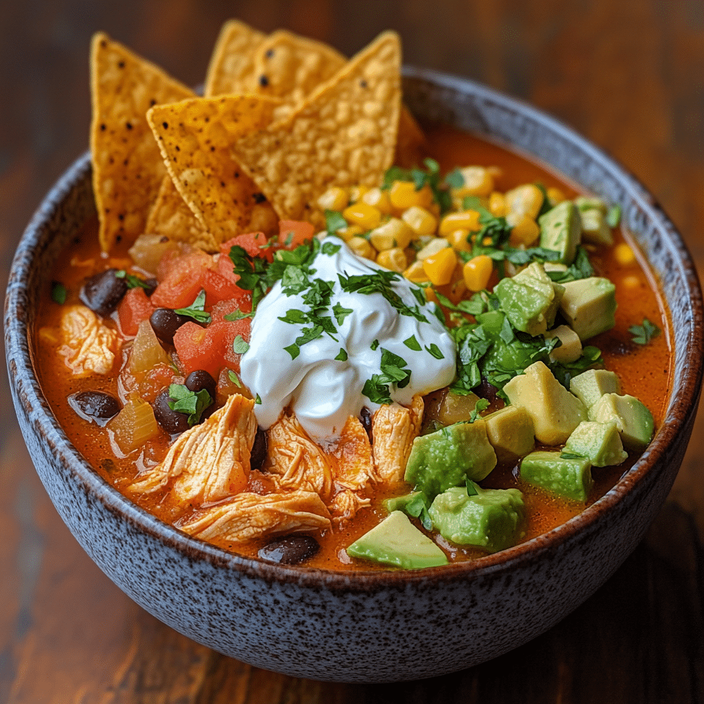 Quick & Healthy Chicken Taco Soup for Your Crock Pot - Scarlet Recipes featured image