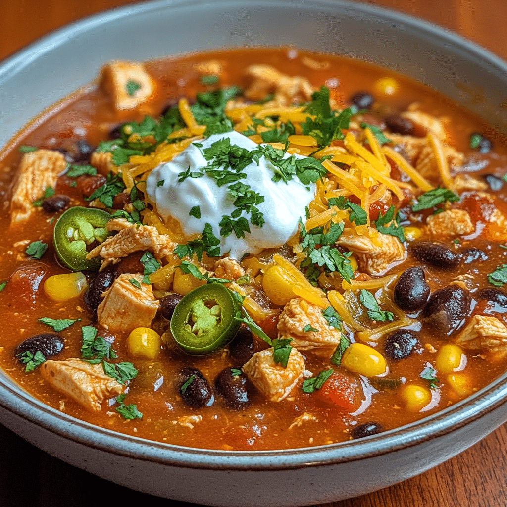 Hearty Chicken Taco Soup with Bold Flavors and Rich Comfort - Scarlet Recipes featured image
