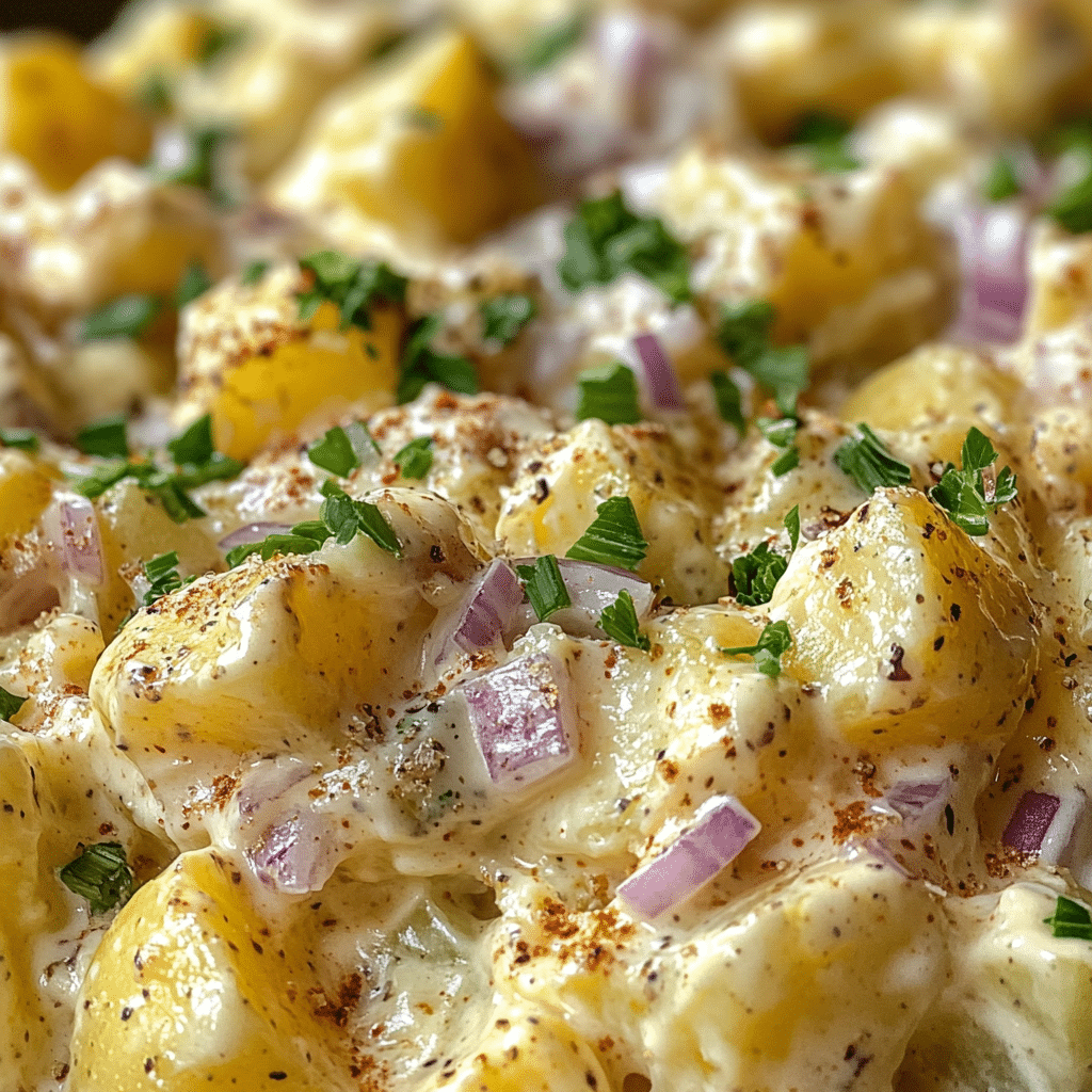 Quick & Creamy Smashed Potato Salad for Easy Gatherings - Scarlet Recipes featured image