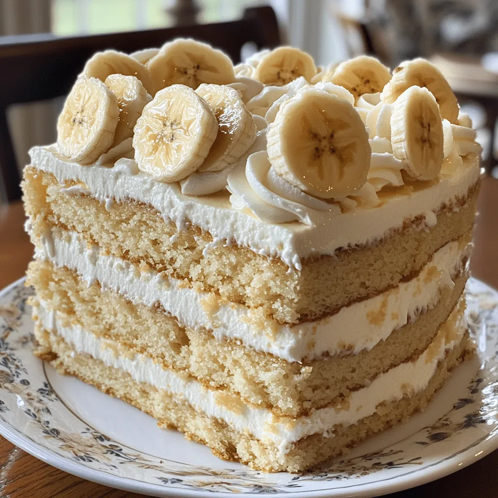Irresistible Banana Pudding Cake with Whipped Cream Layers - Scarlet Recipes featured image
