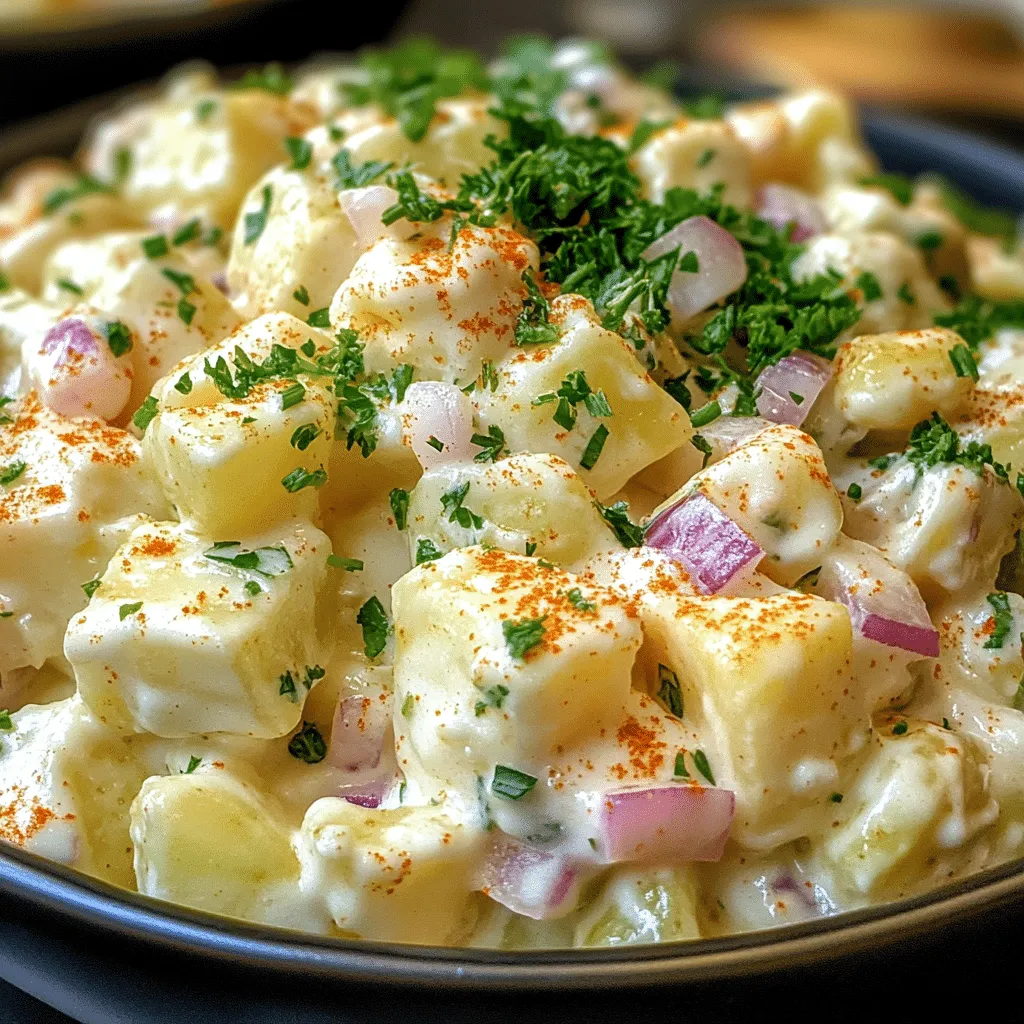 Creamy Southern Potato Salad with Tangy Flavor Burst - Scarlet Recipes featured image