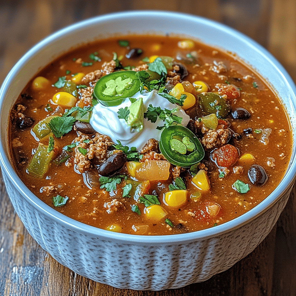 Savor the Warmth of Hearty Beef Taco Soup Delight - Scarlet Recipes featured image