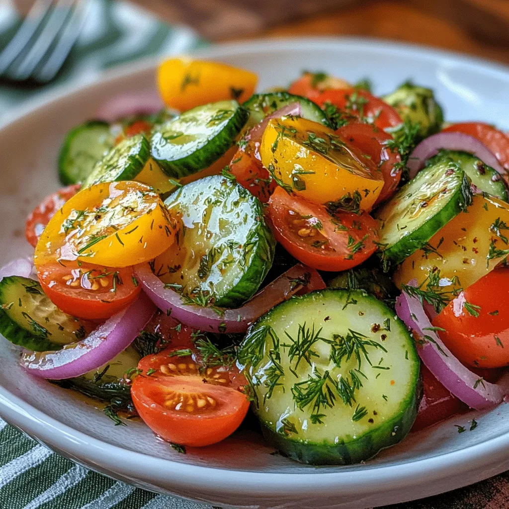 Deliciously Creamy Cucumber Salad Ready in 10 Minutes - Scarlet Recipes featured image