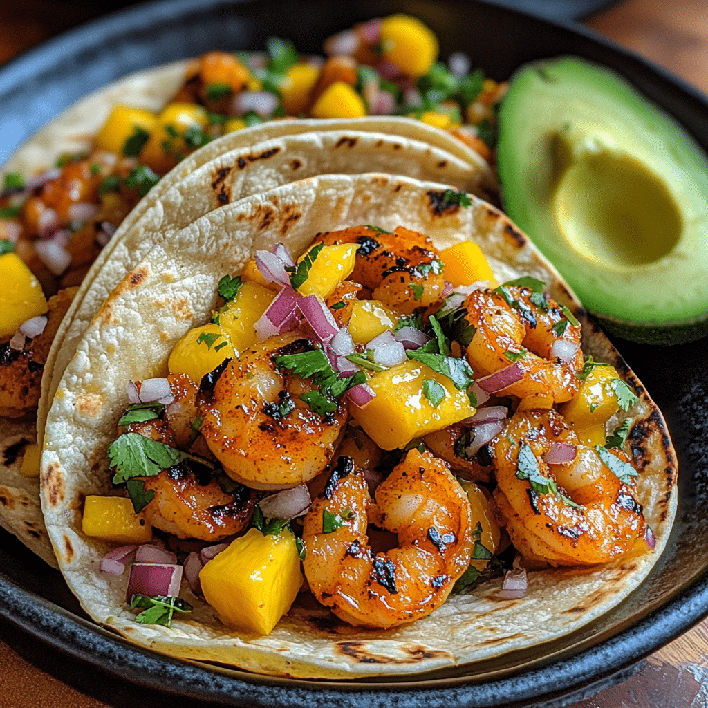Zesty Shrimp Tacos with Fresh Mango Salsa Delight - Scarlet Recipes featured image