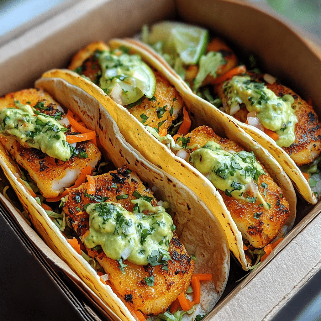 Irresistible Baja Fish Tacos with Zesty Slaw & Avocado Crema - Scarlet Recipes featured image