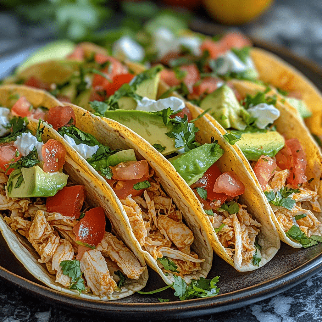 Savory Crock-Pot Chicken Tacos with Unique Spice Blend - Scarlet Recipes featured image