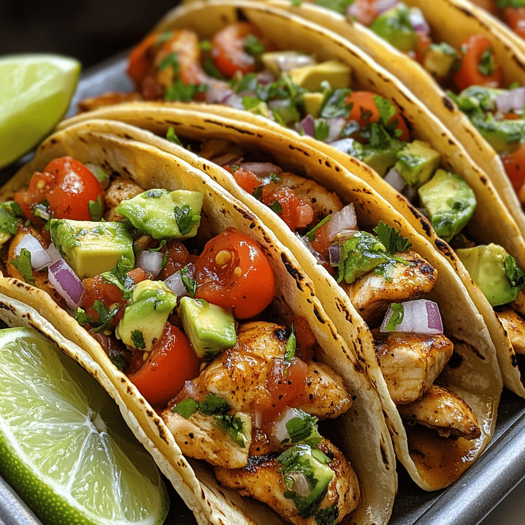 Savory Chipotle Chicken Tacos with Avocado Salsa Delight - Scarlet Recipes featured image