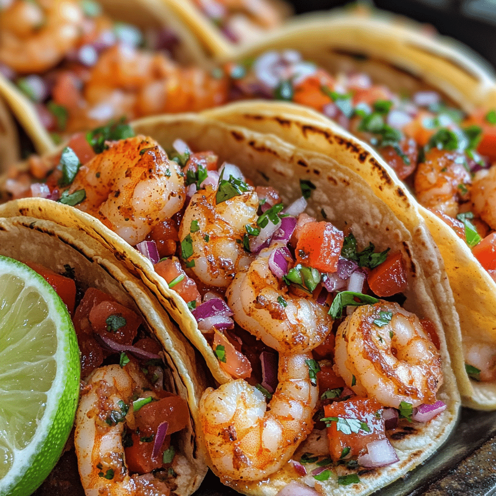 Zesty Shrimp Tacos with Fresh Salsa and Crunchy Slaw - Scarlet Recipes featured image