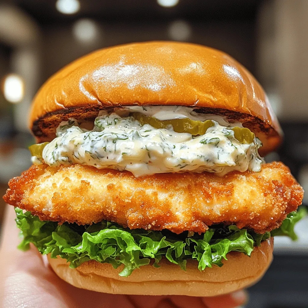 Savory Crispy Fish Burgers with Zesty Tartar Sauce - Scarlet Recipes featured image