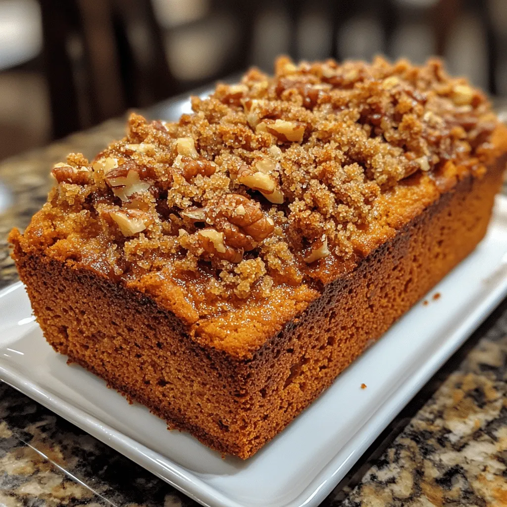 Pumpkin Bread with Crunchy Streusel Topping