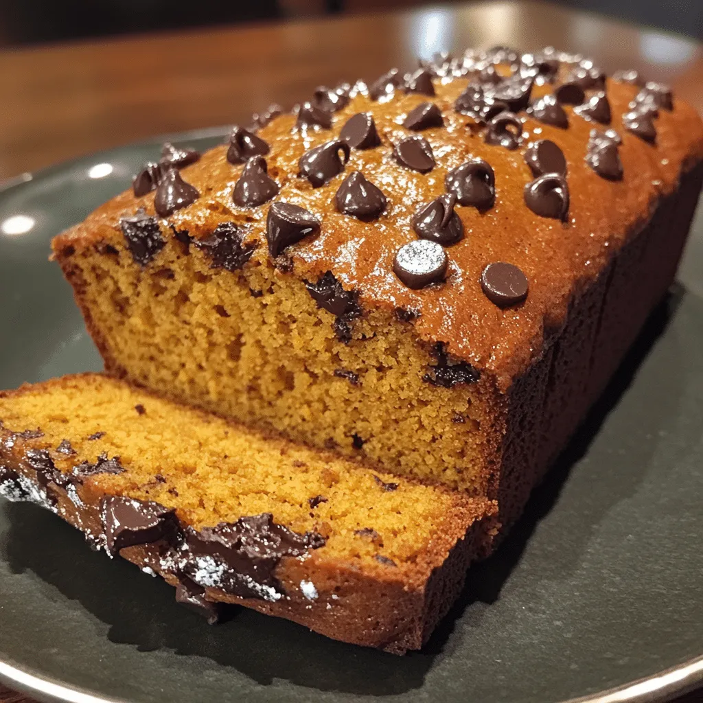 Moist Pumpkin Bread Loaded with Decadent Chocolate Chips - Scarlet Recipes featured image