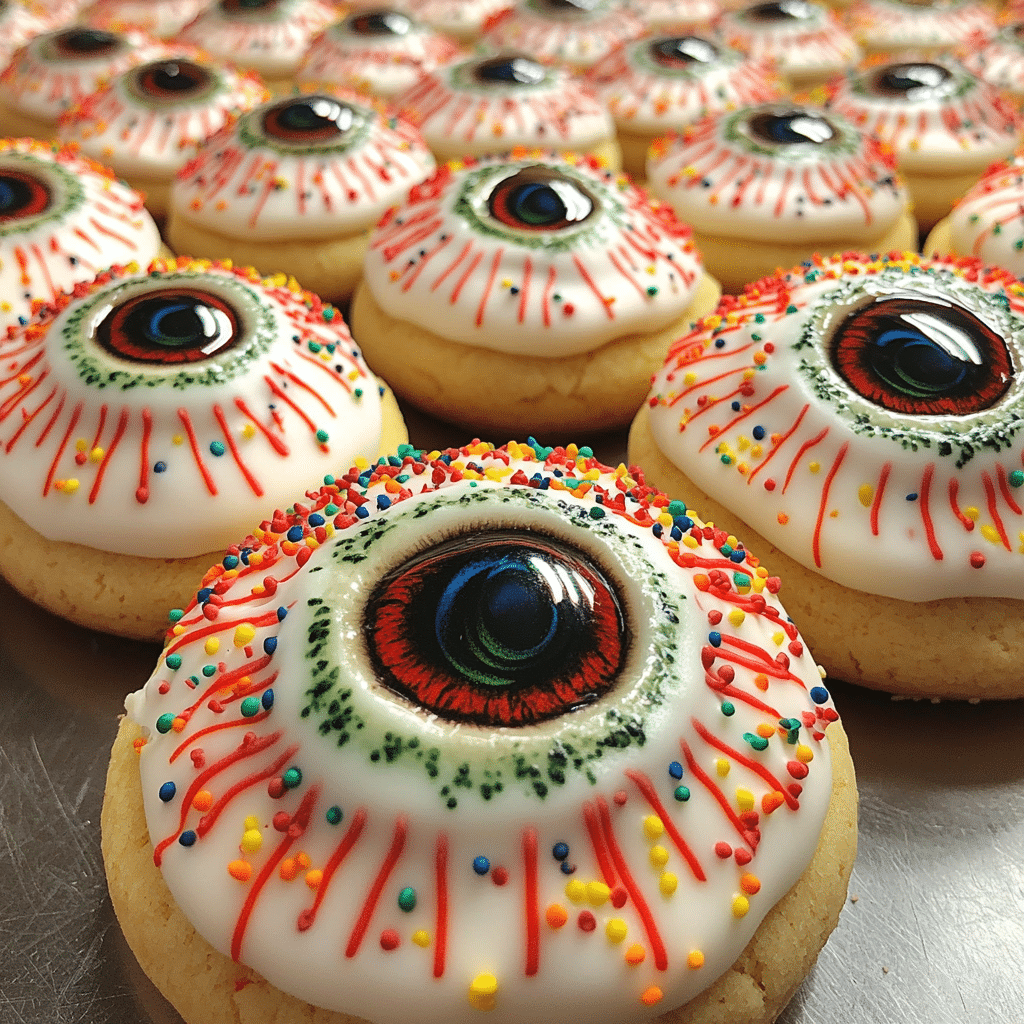 Deliciously Spooky Monster Eyeball Cookies for Halloween Fun - Scarlet Recipes featured image