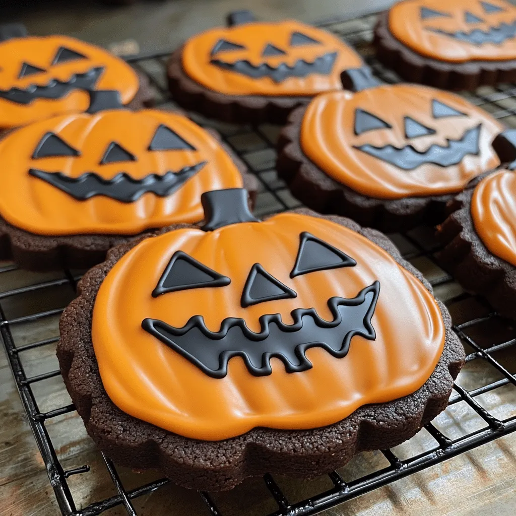 Jack-O'-Lantern Chocolate Sugar Cookies Recipe for Halloween - Scarlet Recipes featured image