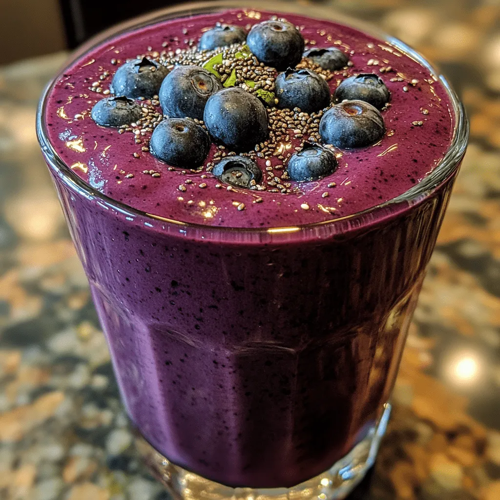 Energizing Blueberry Spinach Protein Smoothie