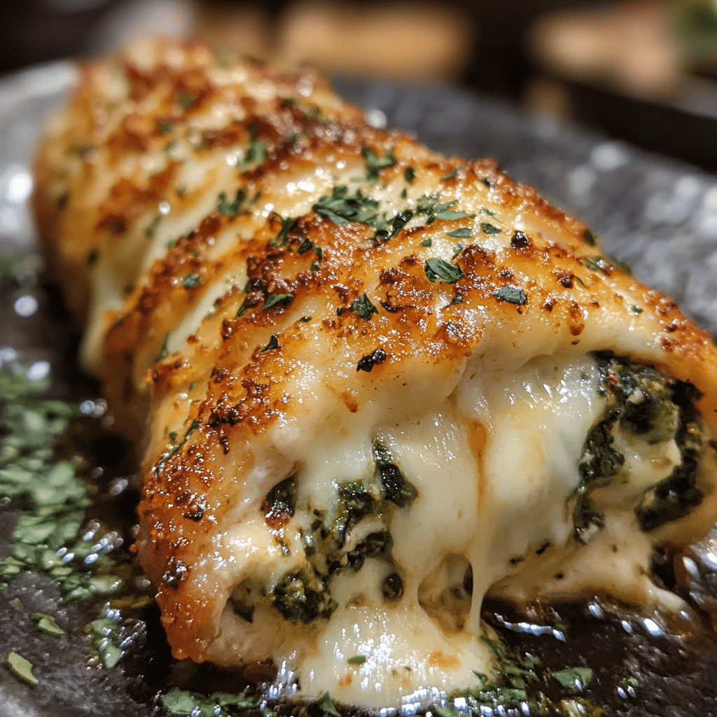 Crispy Air Fryer Spinach-Stuffed Chicken Breast Delight
