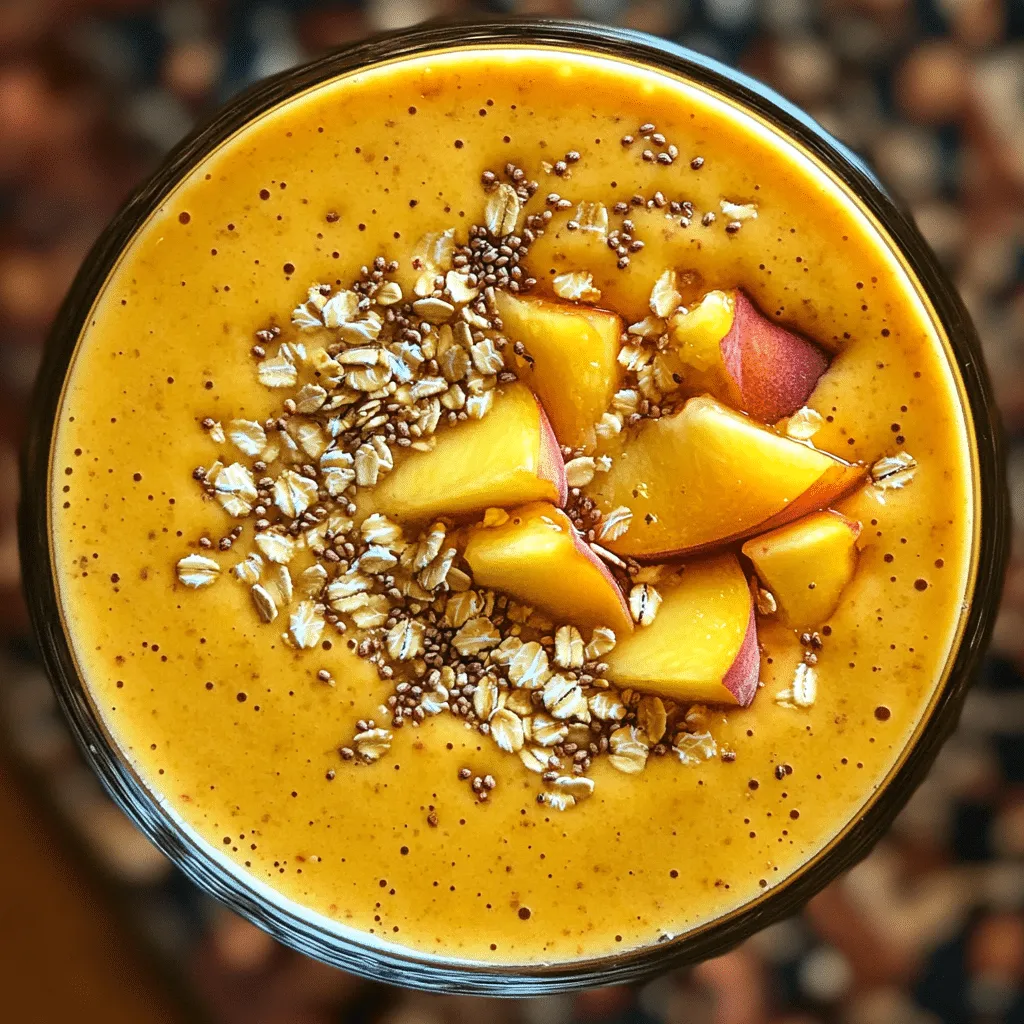 Peach Oat Breakfast Smoothie