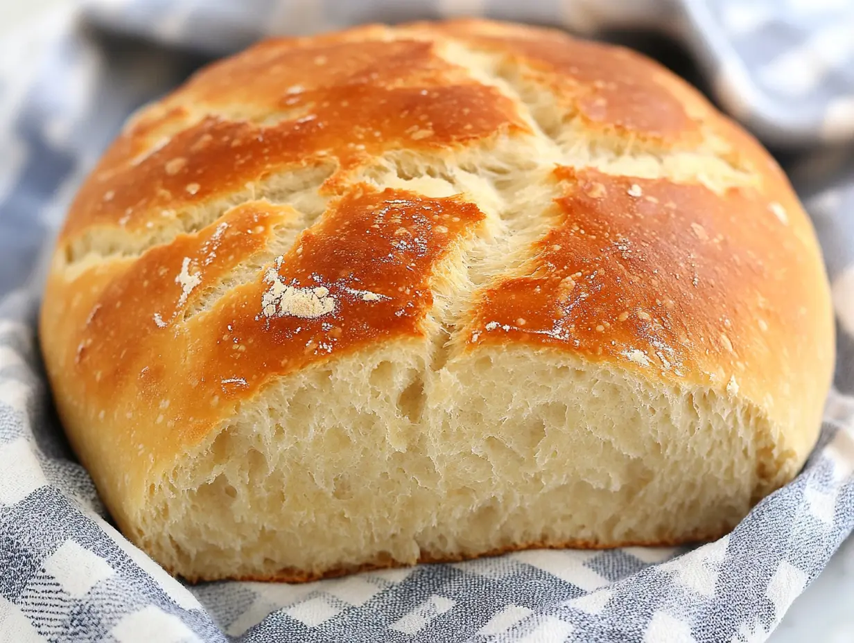 Quick and Easy No-Knead Bread - Scarlet Recipes featured image