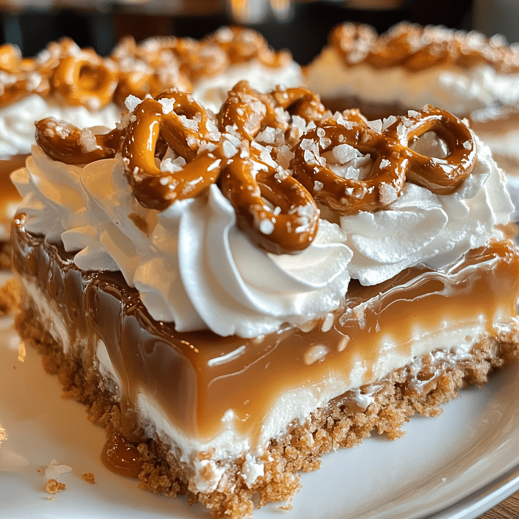 Quick No-Bake Salted Caramel Pretzel Bars for Sweet Cravings - Scarlet Recipes featured image